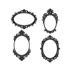 vintage ornamental frame vector set of baroque victorian and decorative border design elements illustrations