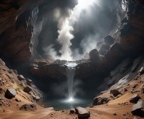 Vapors rising from a mysterious underground source, mysterious, smoke, fog, concealed