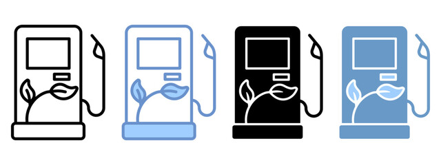 Bio Fuel Icon Set Multiple Style Collection