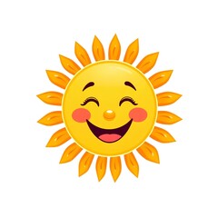happy sun cartoon character