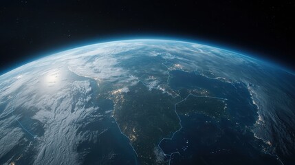 Obraz premium Earth from Space: A Stunning View of Our Planet