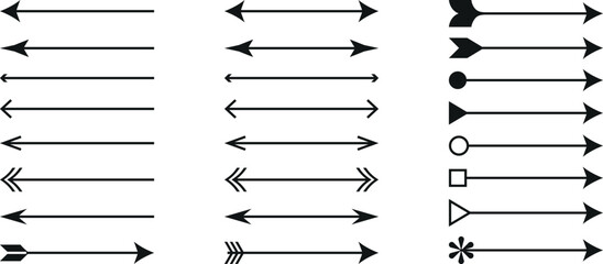 Set of black and white arrow icons. Collection of Arrow Patterns for Graphic Designers and Creative Inspirationers. Innovative Arrow Designs for Navigation and Graphics.