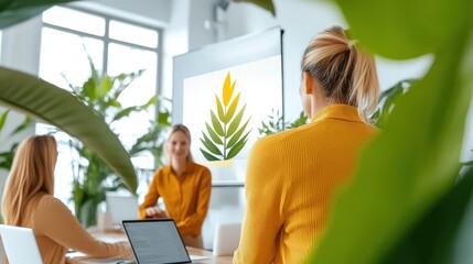 Business Meeting Focused On Strategy Presentation