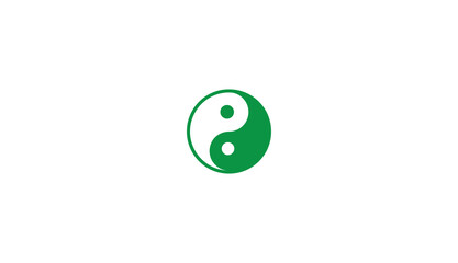 illustration of green yin yang design on transparent background