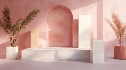 Minimalist geometric block for design use