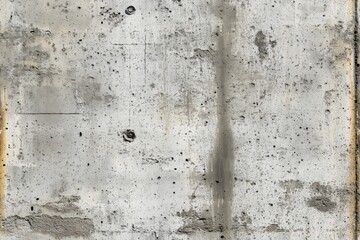 Seamless dirty concrete wall textured concrete with various imperfections, stains, and weathering. The surface features cracks, small holes, and a rough finish, showcasing a blend of gray tones.