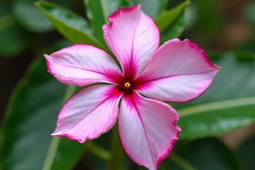 Close-up of a Beautiful Pink Flower with Detailed Petals