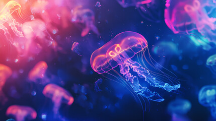 Obraz premium jelly fish in aquarium