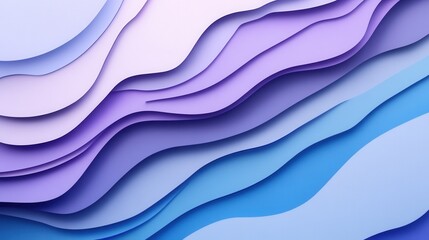 Futuristic paper art background with layered cut outs and digital grid in cool tones Generative AI