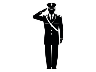 Obraz premium Female soldier silhouette vector on white background, person in the battle, military people concept. female soldier silhouette vector on white background