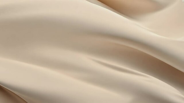 mesmerizing visual smooth fabric waves soft cream beige hues evoking elegance fluidity ultra high definition video animation