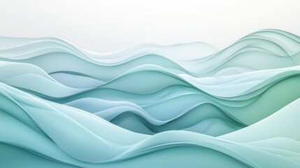 Fototapeta premium Abstract flowing design presents layers of soft pastel colors creating movement