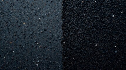 Fototapeta premium A Dramatic Contrast Two Shades of Dark Granular Surface Divided by a Thin Line