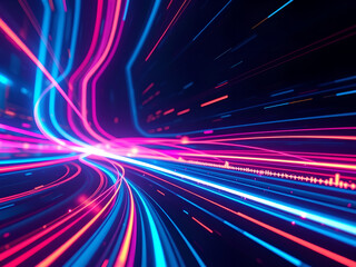 Neon Light Trails: Futuristic Cyber Effects & Immersive Lighting