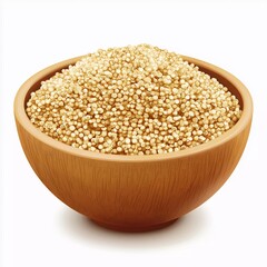 Natural quinoa grains in a wooden bowl showcasing healthy food options for nutritious meals