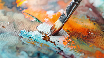 Fototapeta premium An abstract watercolor masterpiece comes to life with a painter's touch.