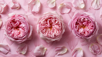 Delicate blossoming pink flowers, blooming roses festive background, flower bouquet pastel image