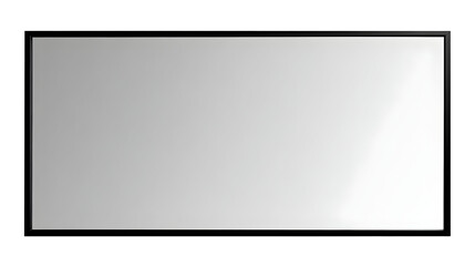 Blank White Screen with Black Frame Isolated on White Background