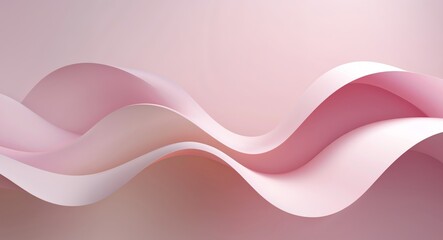 Soft Pink Gradient Background With Gentle Curves and Depth.