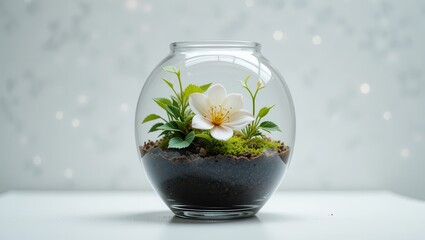 Tiny Garden in Glass Bowl