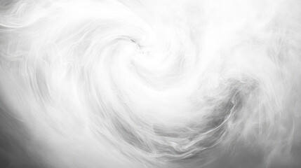 Obraz premium Abstract swirling white smoke on black background