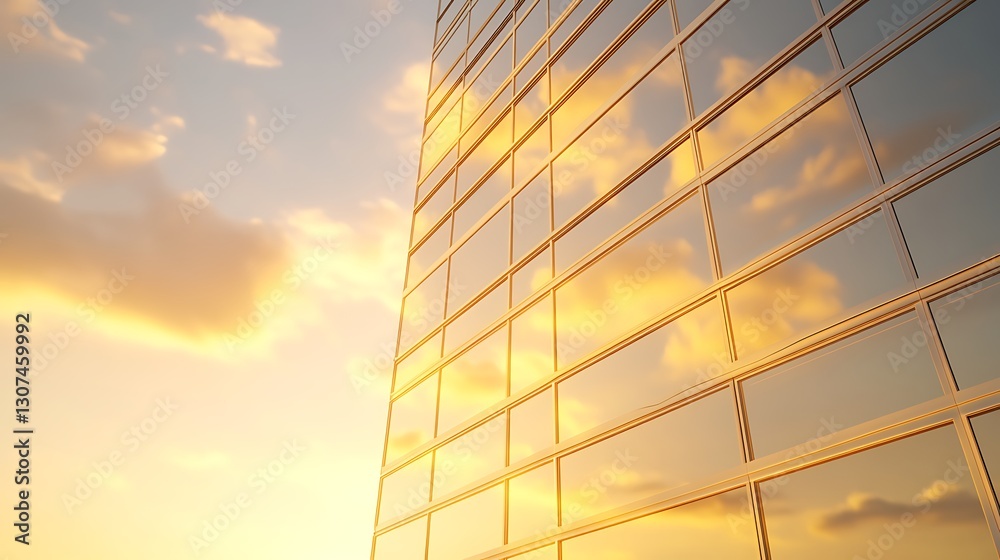Leinwandbilder a business tower architectural visualization image showcasing modern design and structure.
