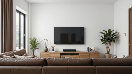 Modern Living Room with TV (23)