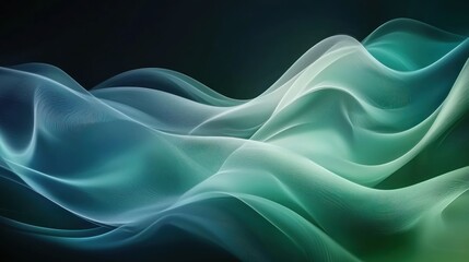 Obraz premium Abstract Waves Of Gradient Colors Formed Against Dark Backgrounds