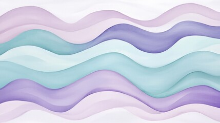 Abstract artwork composed of layered undulating and flowing colorful bands
