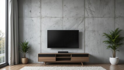 Modern Living Room with TV (5)