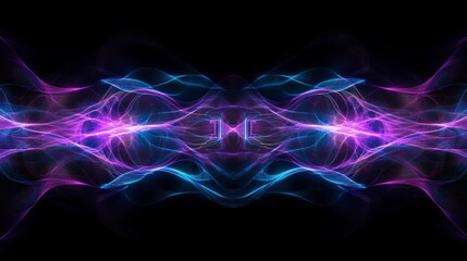 Fototapeta premium Abstract symmetrical glowing energy patterns