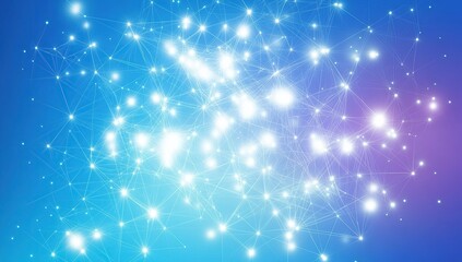 Fototapeta premium Abstract background with a blue low-poly mesh, a technology and digital network concept