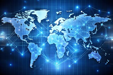 Obraz premium World map colorful vibrant red blue green black gray neon modern abstract digital artistic design geography illustration milkyhexddway Copy Space Backgrounds for advertising Texture business Wallpaper
