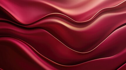 Obraz premium Abstract Crimson Waves Elegant Smooth Silk Fabric Texture Background