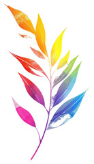 Colorful gradient leaf illustration