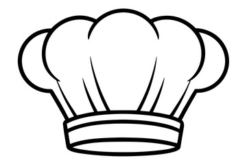 Elegant Line Art of a Chef's Hat for Culinary Design

