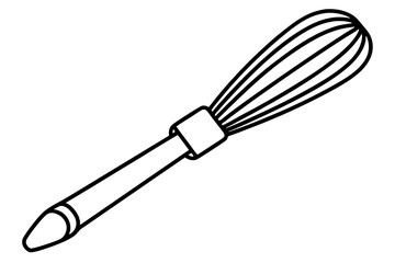 Pastry Brush Line Art – Elegant Vector for Baking and Culinary Designs

