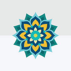 Colorful Mandala Design vector with white background