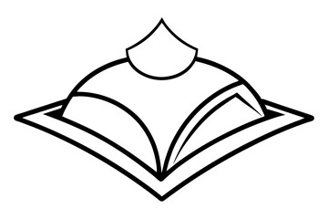 Elegant Line Art of Serving Tray – Hospitality Icon Vector

