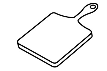 Wooden Cutting Board Outline – Elegant Kitchen Line Art

