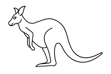 "Minimalist Kangaroo Silhouette in Continuous Line - SVG Illustration for Modern Design"

