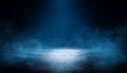 dark street asphalt abstract dark blue background empty dark scene neon light spotlights the concrete floor and studio room with smoke float up the interior texture for display products
