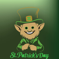 Cute Irish St Patricks Day cartoon line characters 2