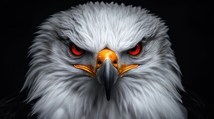 Eagle Portrait Close-up Dark