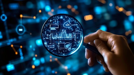 fiber optics background with lots of light spots