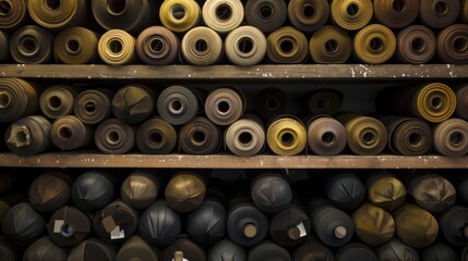 Premium Leather Rolls in Various Shades of Brown and Black Textures