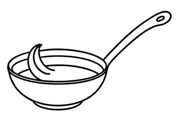 Minimalist Soup Ladle Outline Vector – Comfort Food Kitchen Icon

