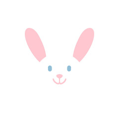 Adorable rabbit clip art featuring a cute bunny in soft pastel colors, perfect for spring, Easter, and children's designs
