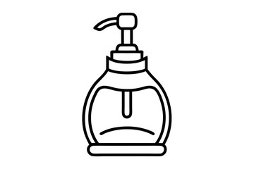 Soap Dispenser Line Art – Modern Kitchen & Bathroom Icon

