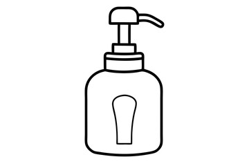 Soap Dispenser Line Art – Modern Kitchen & Bathroom Icon

